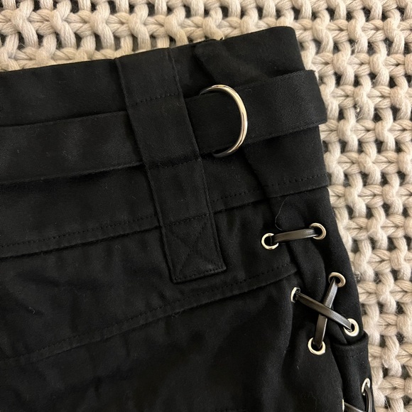 IRO Black Poetic High Rise Lace up Shorts - Picture 8 of 9